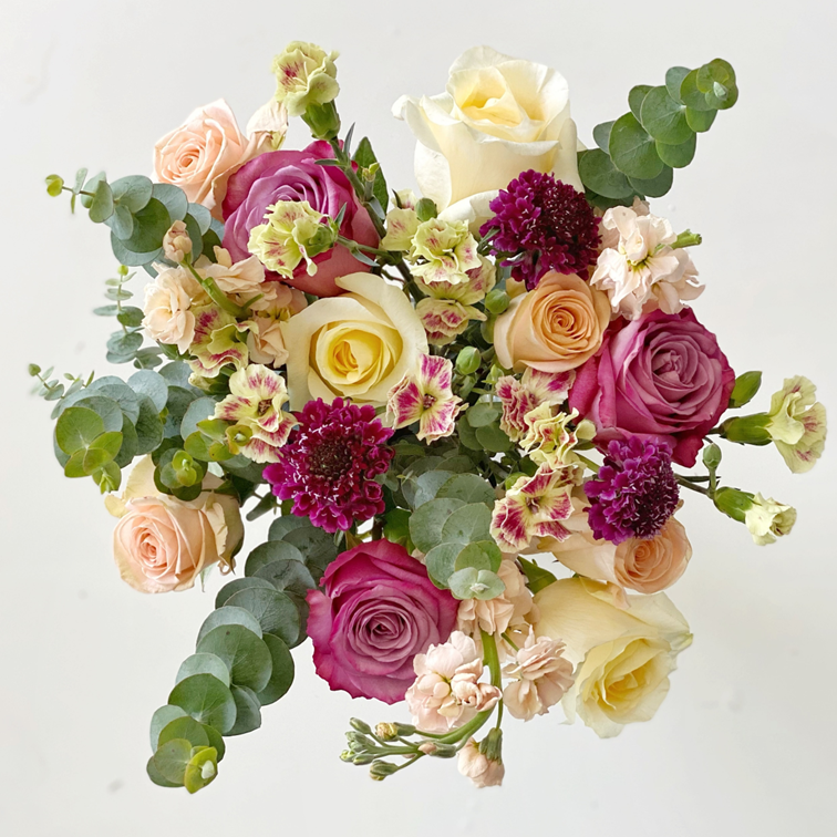 Moody Blues and Creme de la Creme Rose Bouquet