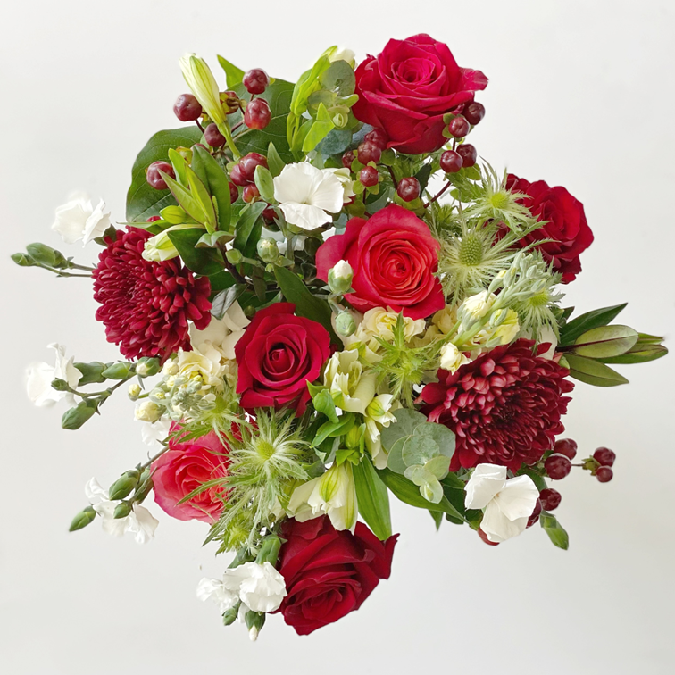 Explorer Rose and Red Velvet Bouquet