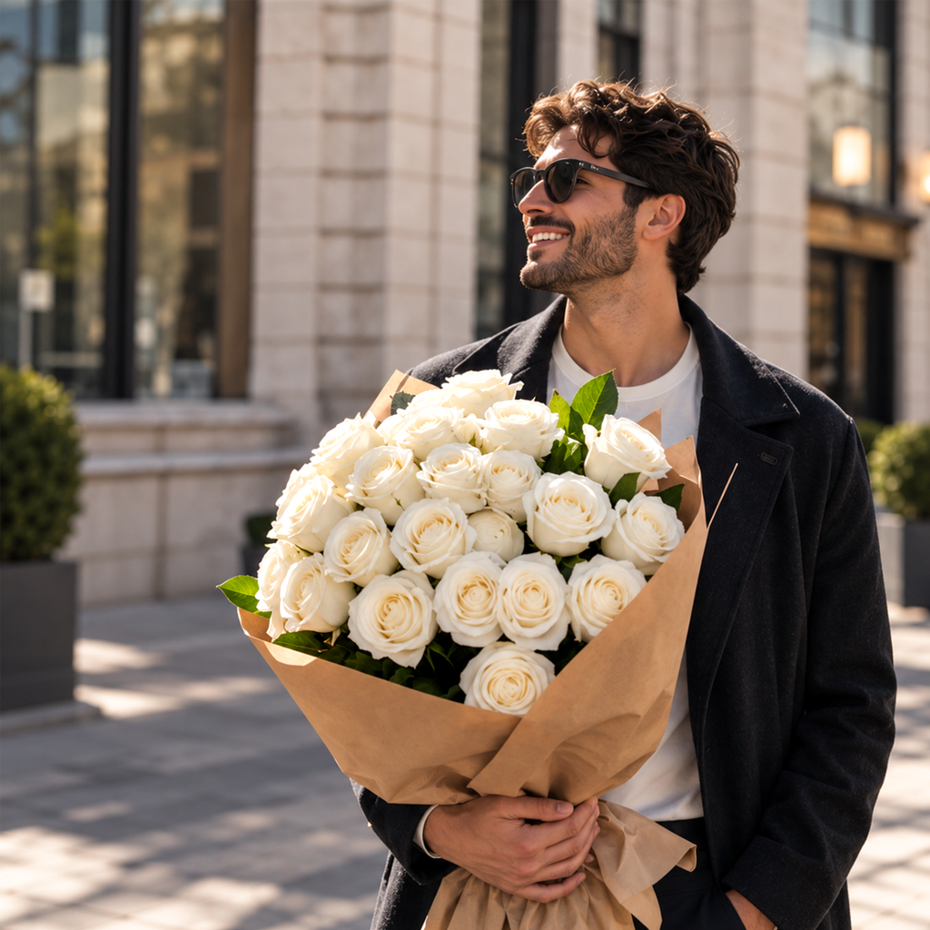 White Roses — 50 Roses